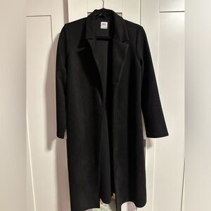 Zara long faux suede jacket